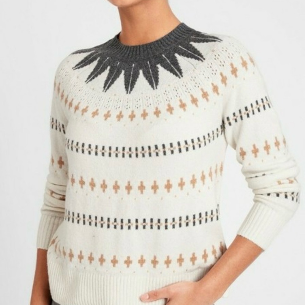 Banana Republic Fair Isle Crew Neck. Medium.